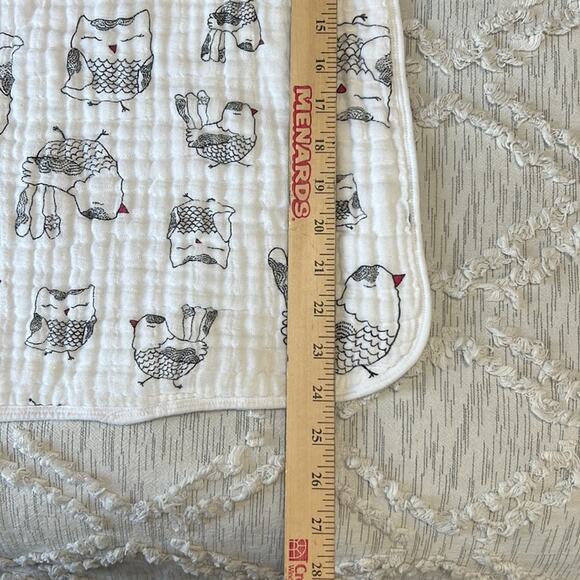 Aden + Anais Baby Security Blanket Lovey 100% Organic Cotton Owl Print - Picture 6 of 7